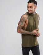 Asos Tank With Racer Back In Green - Green