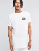 Asos Longline T-shirt With Muse Tour Print - White