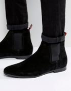 Boss By Hugo Boss Paris Suede Chelsea Boots - Black