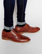 Unsung Hero Brogues In Tan Leather - Tan