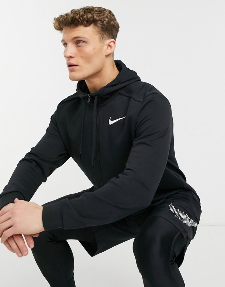 Nike Training Dry Fleece Zip Up Hoodie In Black
