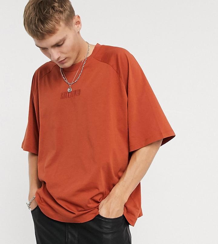 Reclaimed Vintage Inspired Raglan T Shirt In Burgundy