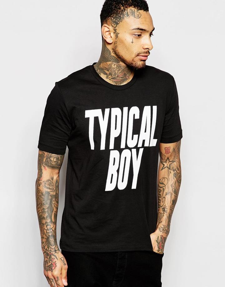 Love Moschino Slogan T-shirt - Black