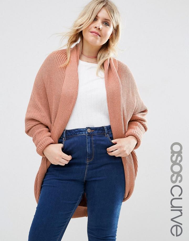 Asos Curve Cocoon Cardigan - Paprika