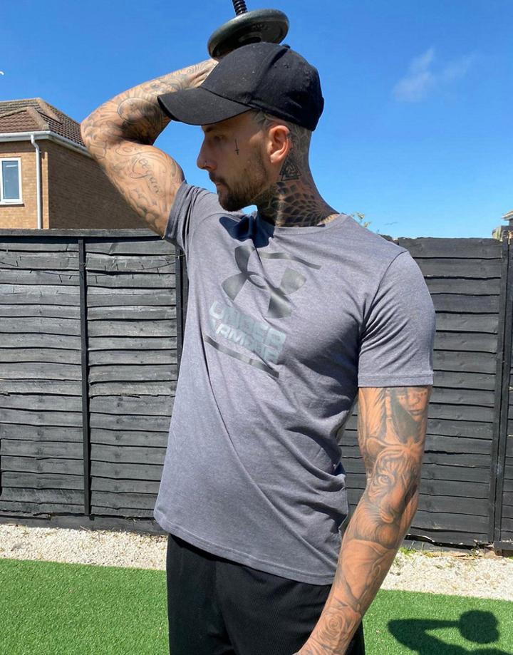 Under Armour Foundation T-shirt In Gray-grey