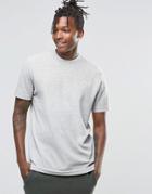 Asos Loungewear Oversized Longline T-shirt In Towelling - Gray