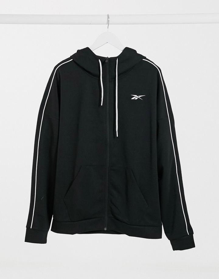 Reebok Training Polyknit Zip Hoodie In Black