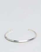 Asos Bangle In Burnished Silver - Silver