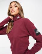 The North Face Black Box Polar Fleece In Burgundy-red