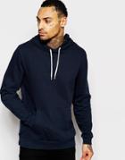 Asos Hoodie In Navy - Blue