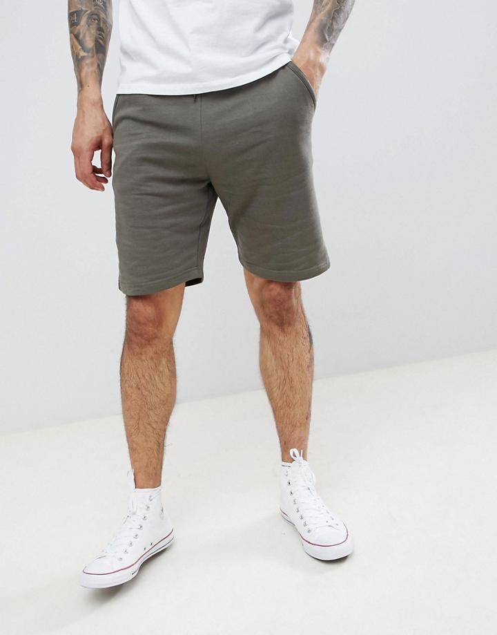 Threadbare Basic Jersey Shorts - Green