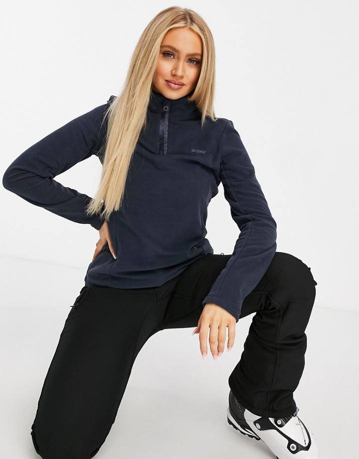 Protest Mutez 1/4 Zip Fleece In Navy