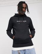 Tommy Jeans Regular Fit Hoodie In Black With Small Chest Logo