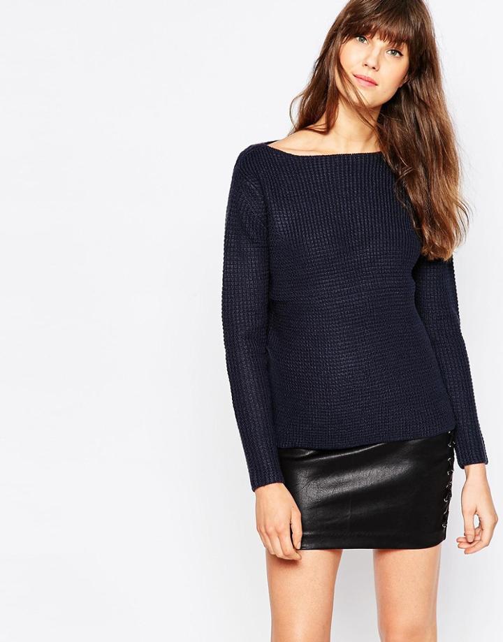 Vero Moda Ribbed Sweater - Total Eclipse