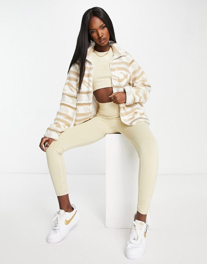 The North Face Ridge Full Zip Printed Fleece In White