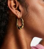 Asos Design 14k Gold Plated Hoop Earrings With Chunky Twist Design
