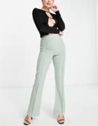 Femme Luxe Kick Flare Pant In Sage - Part Of A Set-green