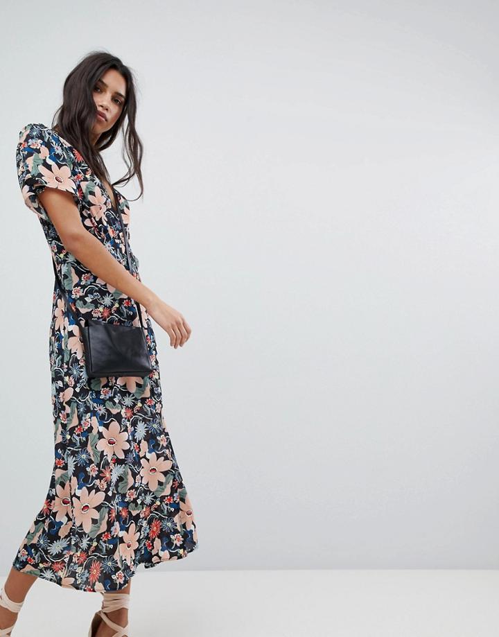 Lily And Lionel Midi Dress In Vintage Floral - Multi