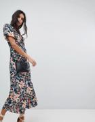 Lily And Lionel Midi Dress In Vintage Floral - Multi