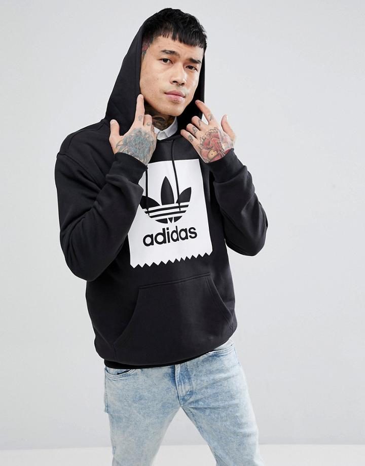 Adidas Skateboarding Pullover Hoodie With Blackbird Logo In Black Cw2358 - Black