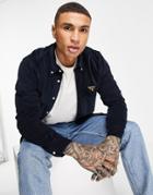 Barbour Beacon Balfour Corduroy Patchwork Shirt In Navy
