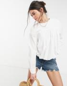 Mango Smock Top In White