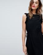 Sisley Frill Sleeve Mini Dress - Black
