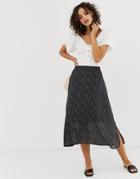 Vero Moda Aware Micro Polka Dot Midi Skirt-multi