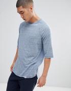 Cheap Monday Raglan Sleeve T-shirt With Curved Hem - Blue