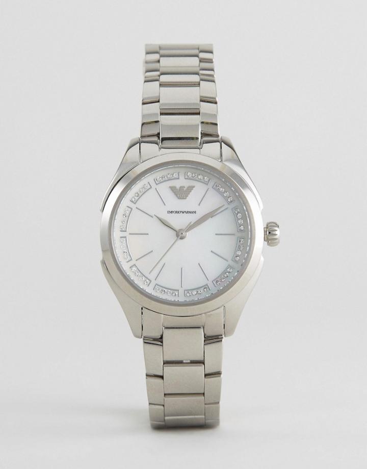 Emporio Armani Silver Valeria Metal Link Watch - Silver
