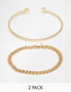 Pieces Ulivia Multipack Bracelets - Gold