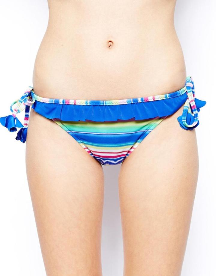 Marie Meili Sachiel Stripe Side Tie Bikini Bottoms