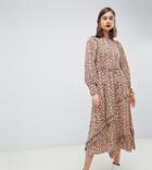 Mango Synch Waist Maxi Dress In Snake Print