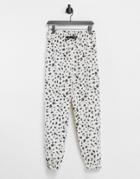 Topshop Sweatpants In Animal Print-neutral