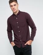 Lee Button Down Regular Fit Waffle Shirt - Red