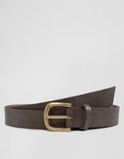Asos Long Ended Leather Belt - Brown