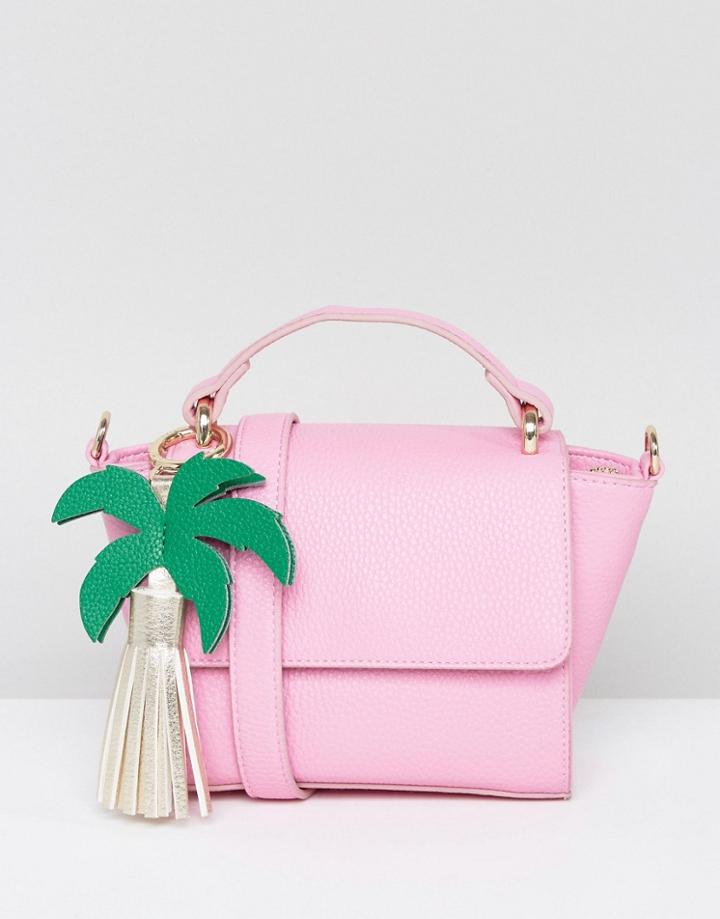 Skinnydip Mini Winged Cross Body Bag With Palm Charm - Pink