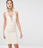 Little Mistress Tall Pencil Dress With Ruched Skirt And Embellishment Detail - Pink