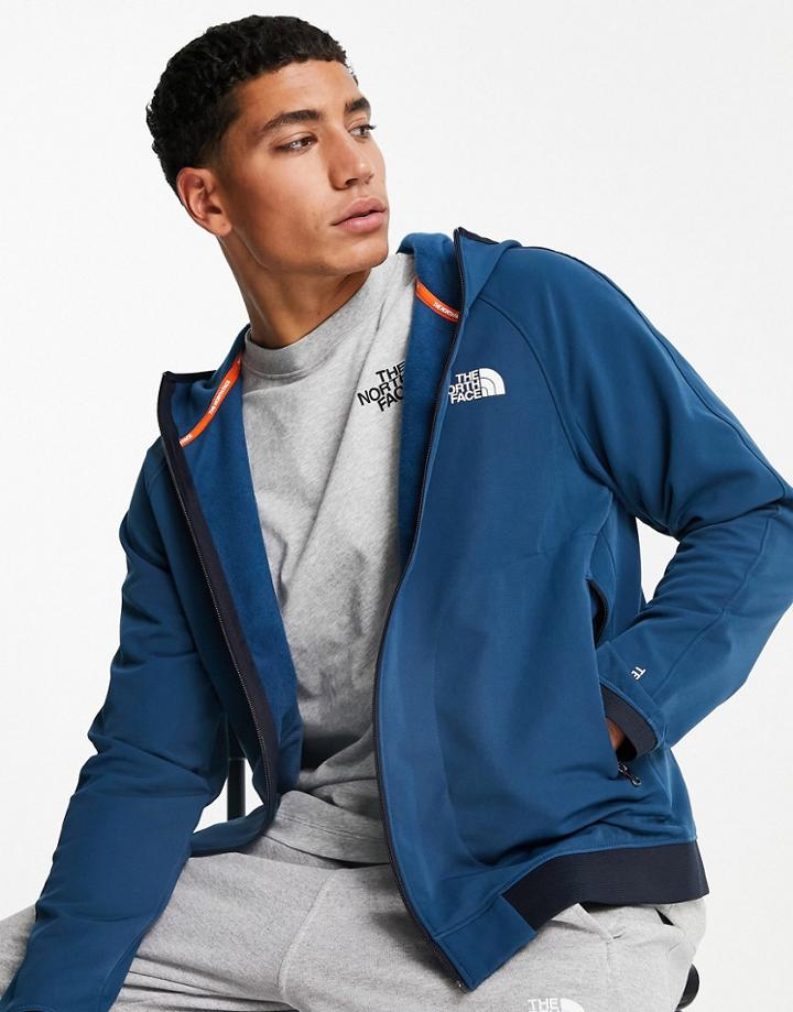 The North Face Tekware Full Zip Fleece In Blue-blues