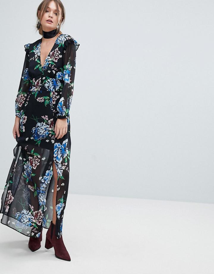 Miss Selfridge Printed Floral Dress - Multi