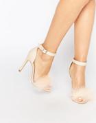 Truffle Collection Helen Fluffy Barely There Heeled Sandals - Nude