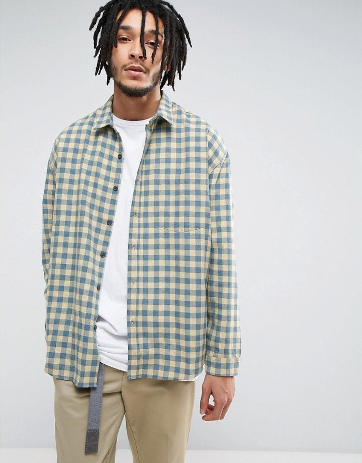 Zeffer Skater Fit Flannel Shirt - Yellow