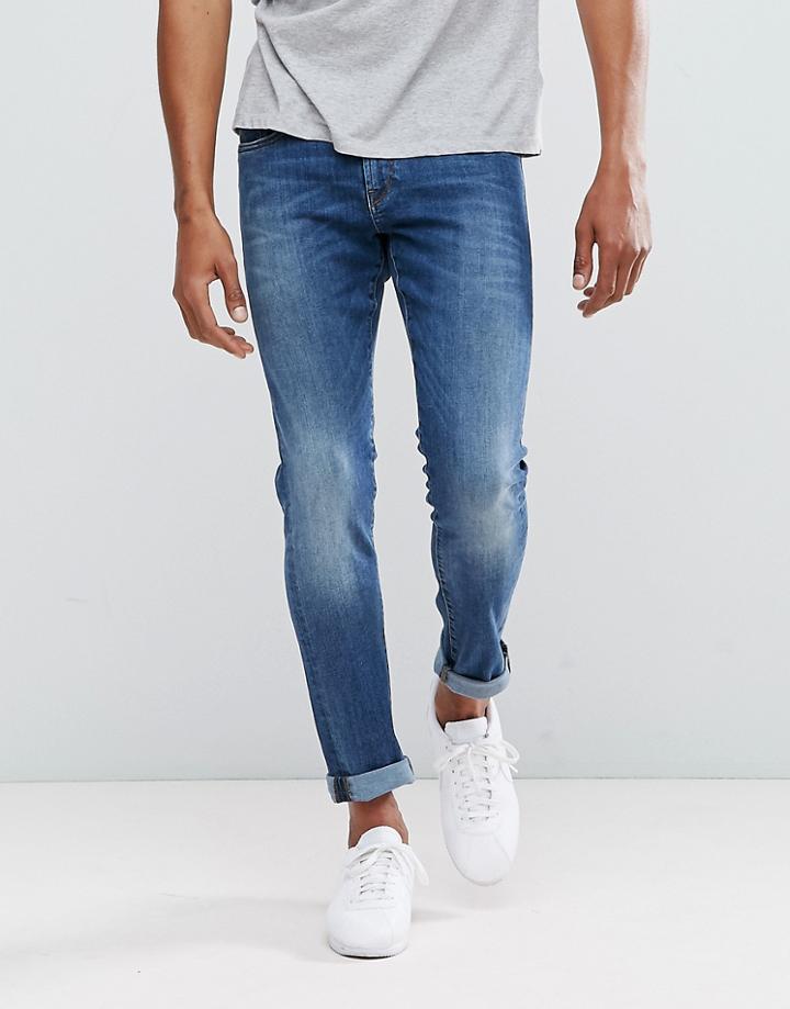 Boss Orange By Hugo Boss Orange 72 Skinny Fit Jeans In Light Wash - Blue