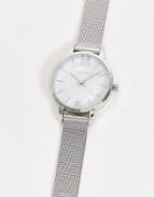 Bellfield Mesh Bracelet Watch In Silver