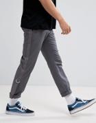Asos Slim Pants With Side Taping In Gray - Gray
