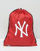 New Era Ny Drawstring Backpack - Red