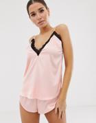 Ann Summers Angelina Cami Pyjama Set In Pink