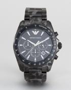 Emporio Armani Ar11027 Camo Bracelet Watch - Black