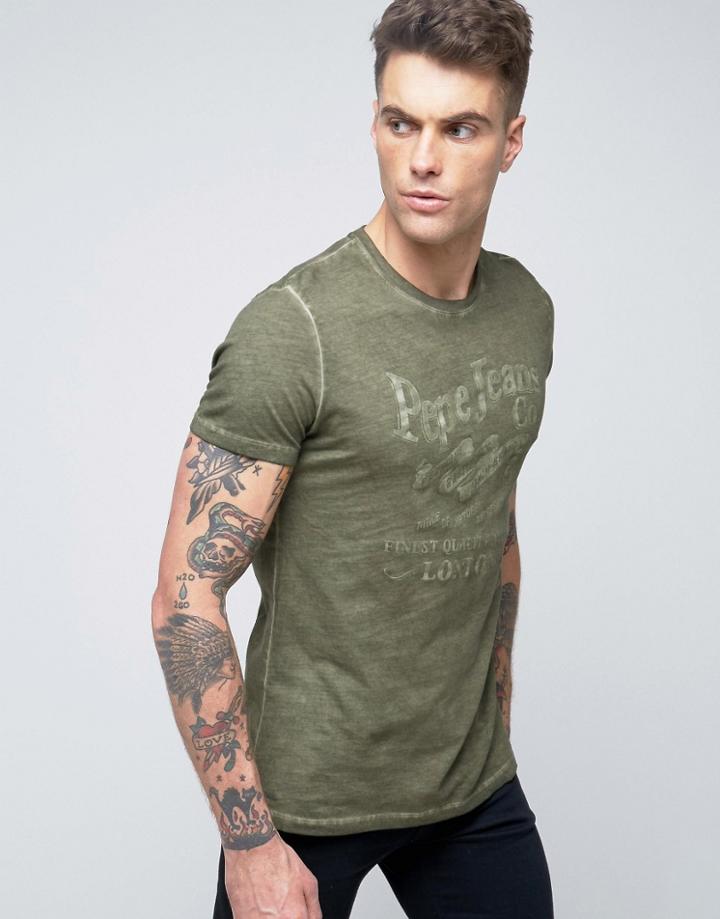 Pepe Mundi Logo T-shirt - Green