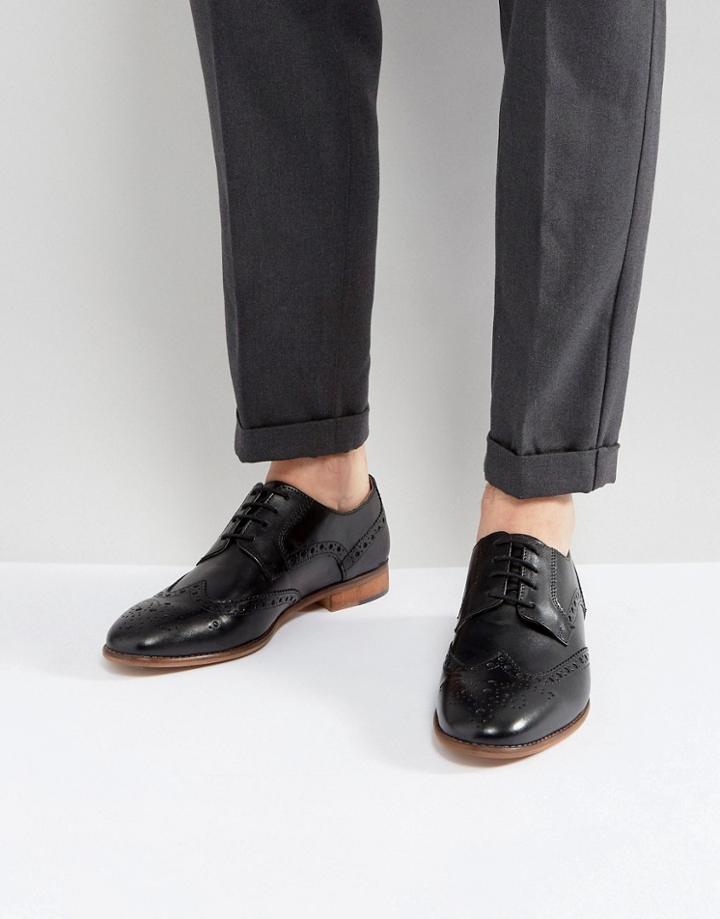 Kg Kurt Geiger Percy Brogue Shoes In Black - Black